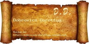 Dobrovics Dorottya névjegykártya